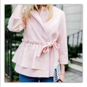 Halogen Jacket M Petite 9449 Ruffle Tie Button